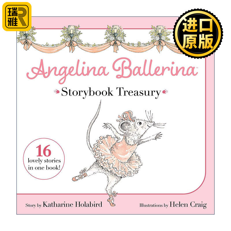 英文原版 Angelina Ballerina Storybook Treasury 芭蕾小精灵安吉莉娜 16个故事集 精装 英文版 进口英语原版书籍