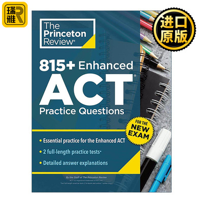 英文原版 815+ Enhanced ACT Practice Questions 普林斯顿ACT备考习题集 增强版 第九版新版 英文版 进口英语原版书籍