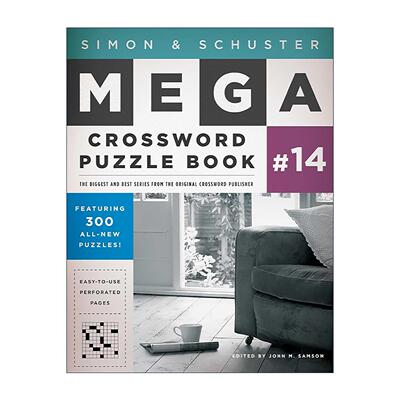 英文原版 Simon & Schuster Mega Crossword Puzzle Book #14 西蒙与舒斯特 超级纵横字谜集14 英文版 进口英语原版书籍