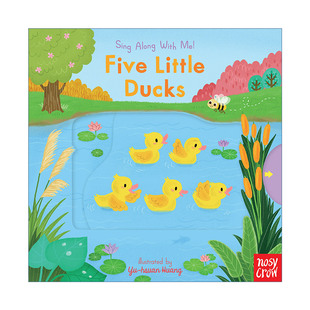 Five Little Ducks 童谣机关操作书 五只小鸭子 纸板书 儿童绘本 英文原版儿童绘本
