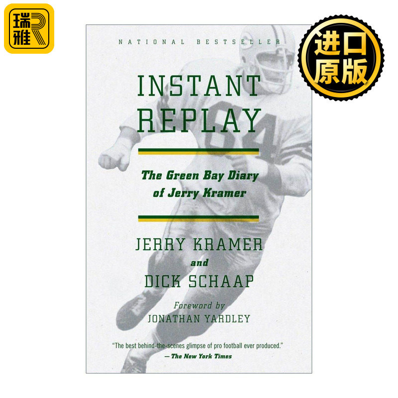 英文原版 Instant Replay 即时重播 杰里·克莱默的绿湾日记 绿湾包装工队名人堂 传记 橄榄球 英文版 进口英语原版书籍