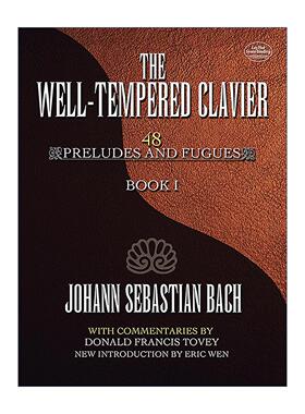 英文原版 The Well-Tempered Clavier 平均律钢琴曲集 48首序曲和赋格 卷一 巴赫 英文版 进口英语原版书籍