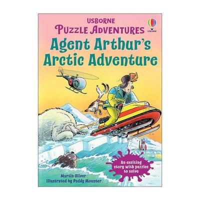 英文原版 Usborne Puzzle Adventures Agent Arthur's Arctic Adventure 解谜冒险书 北极探险 儿童推理探险益智游戏 全彩插图
