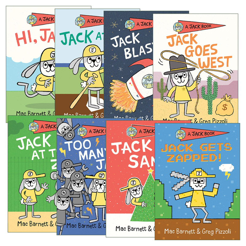 A Jack Book 兔子杰克之书系列8册 4-8岁儿童精装章节桥梁书故事绘本 幽默笑话 Mac Barnett