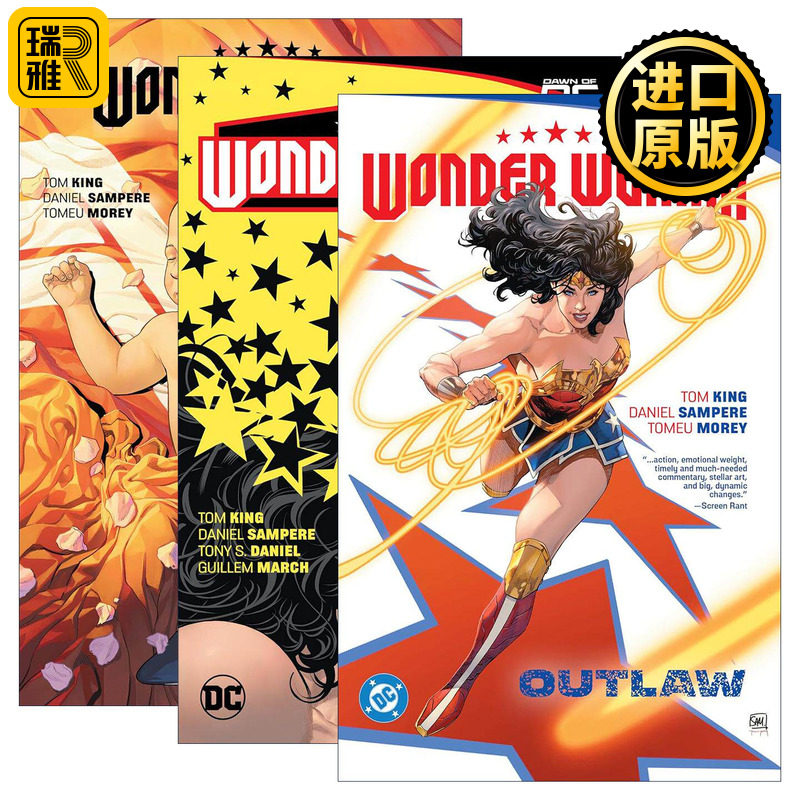 英文原版 Wonder Woman 神奇女侠系列1-3册 亡命徒 愤怒 牺牲 DC漫画 Tom King 英文版 进口英语原版书籍