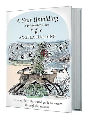 英文原版 A Year Unfolding 四季雕琢 一位版画家的自然手记 艺术自然插画设定集精装 Angela Harding 英文版 进口英语原版书籍