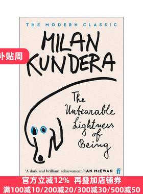 不能承受的生命之轻 英文原版小说 The Unbearable Lightness of Being 米兰昆德拉 不可 经典文学 爱情哲学小说 原著英语书籍