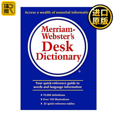 英文原版 Merriam-Webster's Desk Dictionary 韦氏案头词典 精装 英文版 进口英语原版书籍