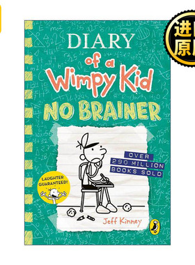 英文原版 Diary of a Wimpy Kid No Brainer Book 18 小屁孩日记18 不动脑 英文版 进口英语原版书籍