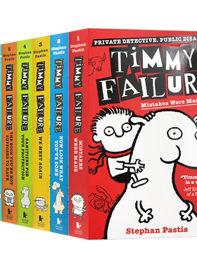 囧侦探提米1-7册合售 英文原版 Timmy Failure 小屁孩日记同系列 青少年章节小说读物 全英文版 Stephan Pastis 进口原版英语书籍