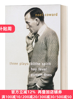 英文原版 Blithe Spirit  Hay Fever  Private Lives 欢乐的精灵 花粉过敏 私人生活 No?l Coward诺埃尔·考沃德 进口英语书