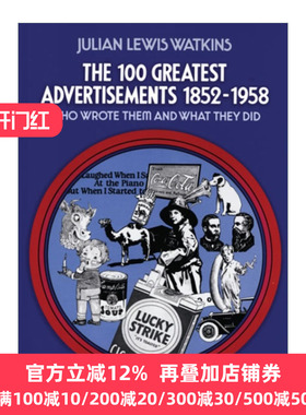 英文原版 The 100 Greatest Advertisements 1852-1958 1852-1958年间100个伟大的广告 广告设计艺术 Julian Watkins英文版进口书
