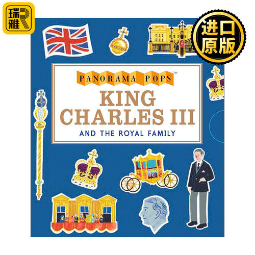 英文原版 King Charles III and the Royal Family 全景立体书 英国国王查尔斯三世及皇室 精装 英文版 进口英语原版书籍