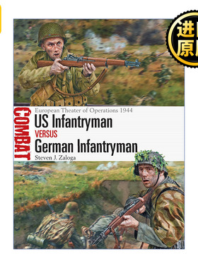 英文原版 US Infantryman vs German Infantryman 二战欧洲战场美国步兵VS德国步兵 1944 对战系列