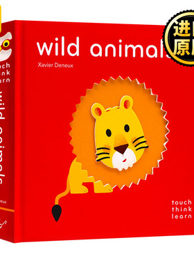 TouchThinkLearn Wild Animals 触摸思考学习 野生动物 英文原版儿童绘本