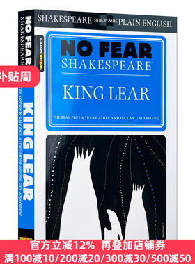 无惧莎士比亚 李尔王 别怕莎士比亚 英文原版 King Lear No Fear Shakespeare 英文版 SparkNotes 进口英语原版书籍