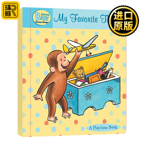 Curious Baby My Favorite Things Padded Board Book  好奇猴乔治宝宝 我喜欢的东西 认知纸板书