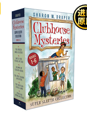 Clubhouse Mysteries Super Sleuth Collection 俱乐部之谜6册盒装 青少年冒险探索小说 听见颜色的女孩作者雪伦·德雷珀博士