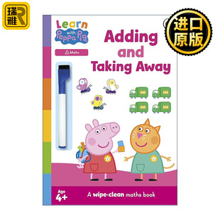 英文原版 Learn with Peppa Adding and Taking Away wipe-clean activity book 和小猪佩奇一起学简单加减法 可擦写活动书 进口