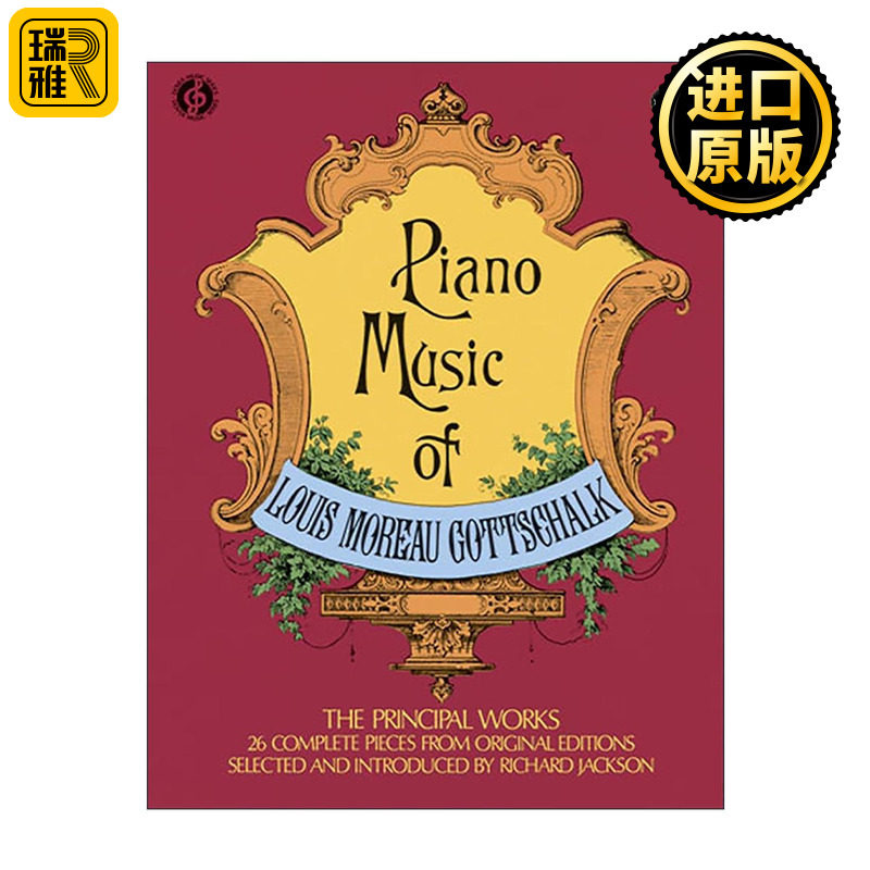 英文原版 Piano Music 路易斯·莫罗·戈特沙尔克钢琴音乐作品集 英文版 进口英语原版书籍