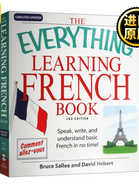 法语学习书  带CD 英文原版 The Everything Learning French 全英文版 Bruce Sallee进口原版英语书籍