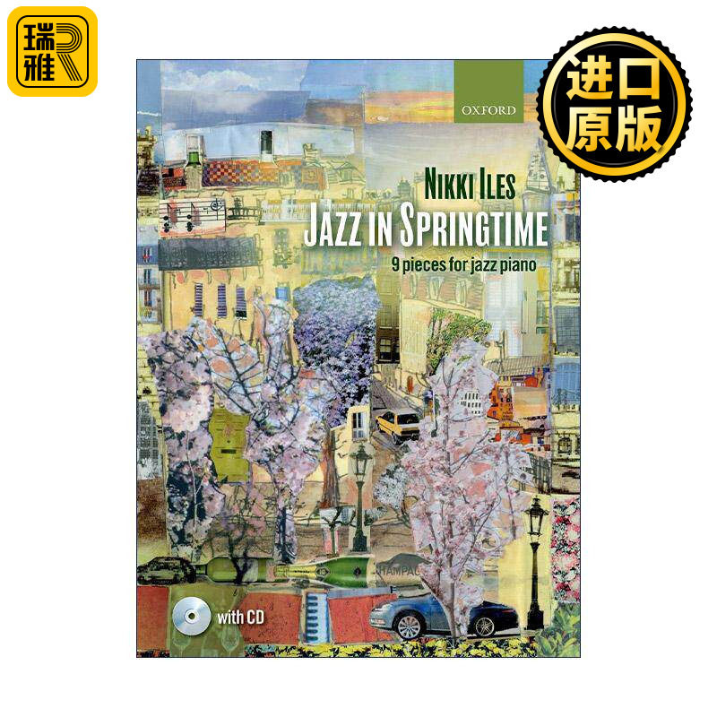 英文原版 Jazz in Springtime 爵士之春 钢琴爵士乐曲谱 英皇钢琴考级练习 英文版 进口英语原版书籍