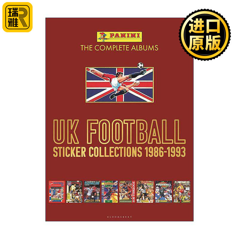 英文原版 Panini UK Football Sticker Collections 1986-1993 帕尼尼足球贴纸收藏 英国足球1986-1993系列 进口英语原版书籍