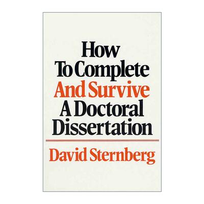 英文原版 How to Complete and Survive a Doctoral Dissertation 如何完成和通过博士论文 英文版 进口英语原版书籍