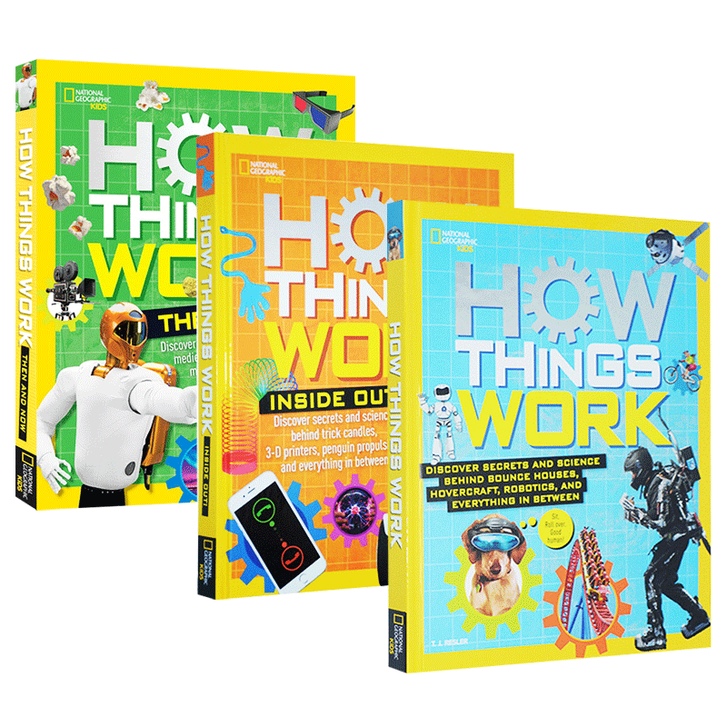 美国国家地理 英文原版 National Geographic How Things Work 事物是怎样运作的3册套装 精装大开本 STEM百科 英文版进口英语书籍