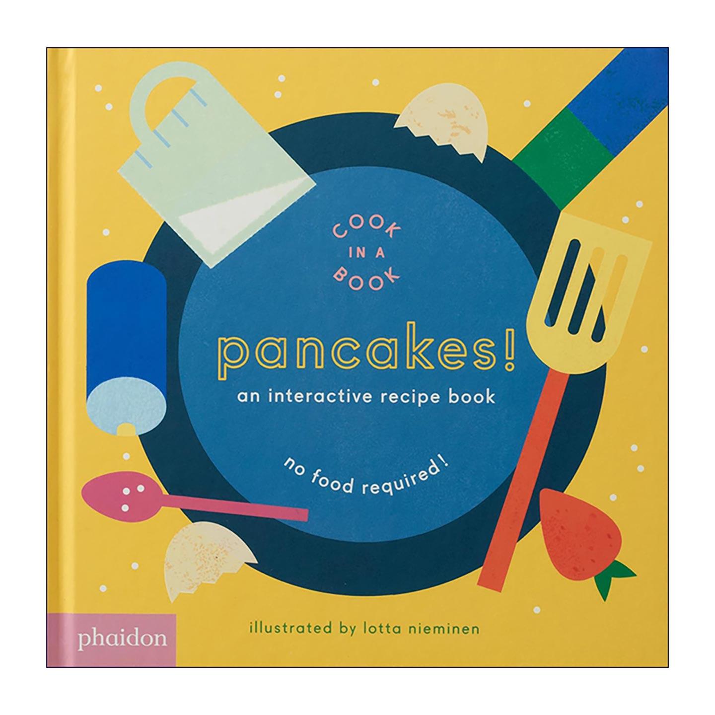 英文原版 Pancakes 煎饼 儿童互动食谱书 大开本儿童感官启蒙 动手能力 色彩认知 纽约艺术家Lotta Nieminen 进口英语原版书籍