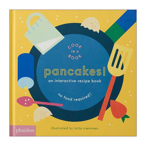 英文原版 Pancakes 煎饼 儿童互动食谱书 大开本儿童感官启蒙 动手能力 色彩认知 纽约艺术家Lotta Nieminen 进口英语原版书籍