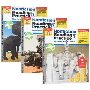 小学低年级 非虚构类文学阅读练习1-2-3年级 英文原版 Evan-Moor Nonfiction Reading Practice Grade 故事阅读强化 evanmoor