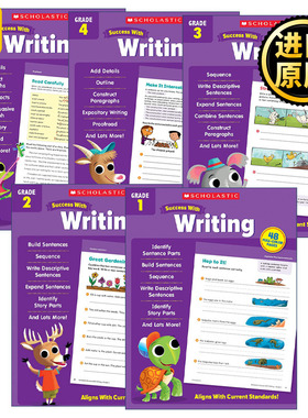 Scholastic Success with Writing 全彩版 学乐成功系列写作练习册一到五年级 5册套装
