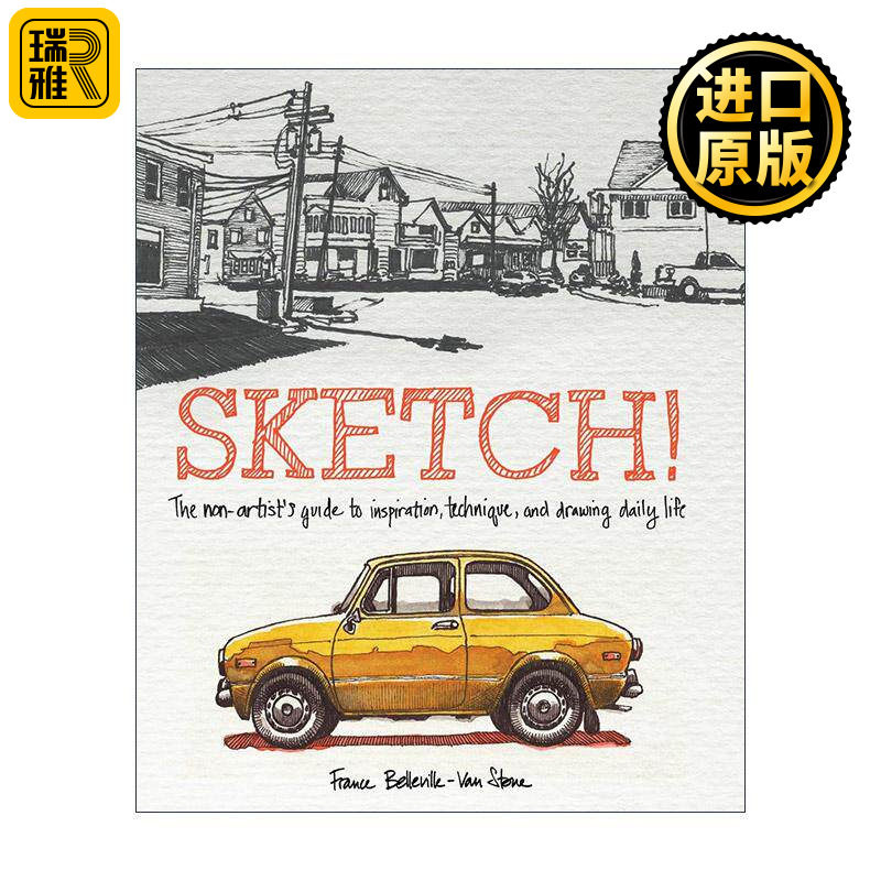英文原版 Sketch 创意速写A to Z 素描绘画艺术指南 弗朗丝·贝尔维尔-凡·斯通 英文版 进口英语原版书籍