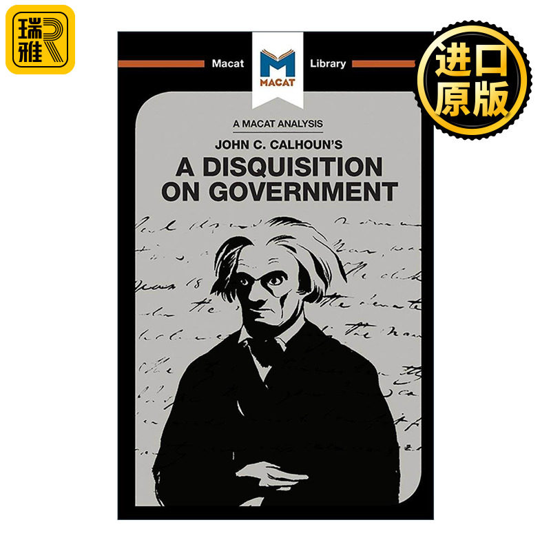 英文原版 A Disquisition on Government 论政府 MACAT解读系列 英文版 进口英语原版书籍