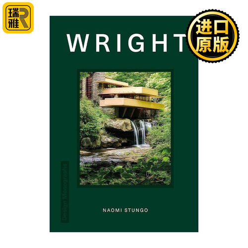 英文原版 Design Monograph Wright 设计专著 弗兰克·劳埃德·赖特 建筑艺术鉴赏精装 流水别墅 英文版 进口英语原版书籍