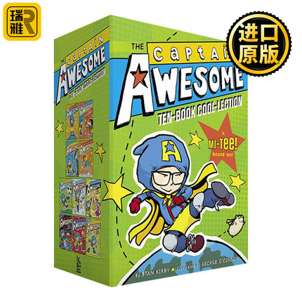 英文原版 The Captain Awesome Ten-Book Cool-lection 异能船长 盒装 10册