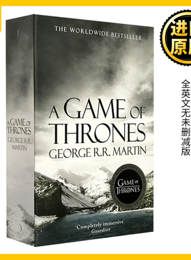 权力的游戏 英文原版 A Game of Thrones 冰与火之歌1 原著小说 A Song of Ice and Fire 乔治马丁 全英文无未删减版进口英语书籍