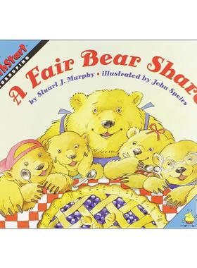 英文原版 Mathstart Level 2 A Fair Bear Share 数学启蒙绘本2级 英文版 进口英语原版书籍