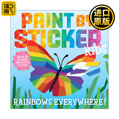 Paint by Sticker Kids: Rainbows Everywhere 给孩子的贴图画册 彩虹