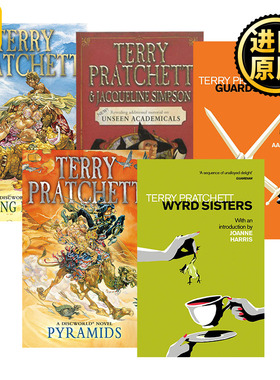 碟形世界系列6-10 五册套装 英文原版 Discworld Novel 畅销科幻小说 巫婆怪女 金字塔 英文版 Terry Pratchett 进口英语原版书籍