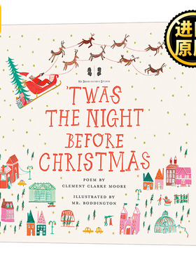 英文原版绘本 Twas the Night Before Christmas 圣诞节前夜 经典节日温馨故事精美绘本 孩子睡前读物 英文版 进口英语原版书籍