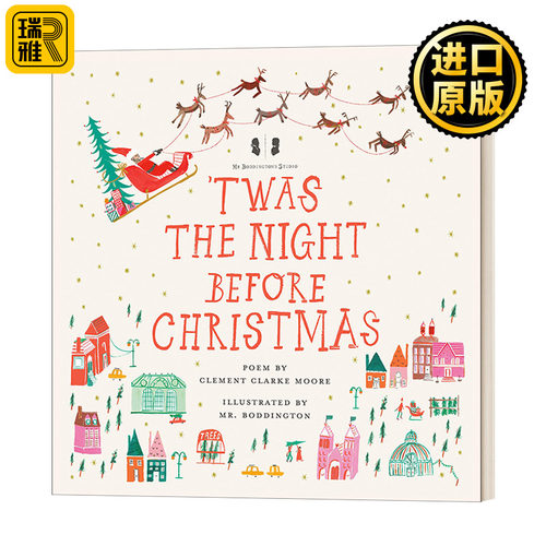 英文原版绘本 Twas the Night Before Christmas 圣诞节前夜 经典节日温馨故事精美绘本 孩子睡前读物 英文版 进口英语原版书籍