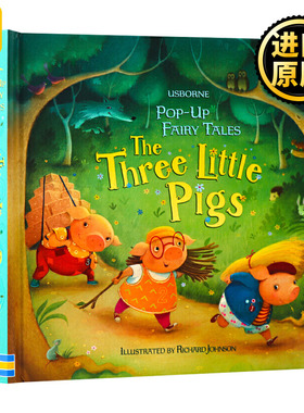 三只小猪 3D视觉立体书 英文原版 Usborne Pop-Up Fairy Tales Three Little Pigs 尤斯伯恩系列经典童话绘本 儿童英语趣味进口书
