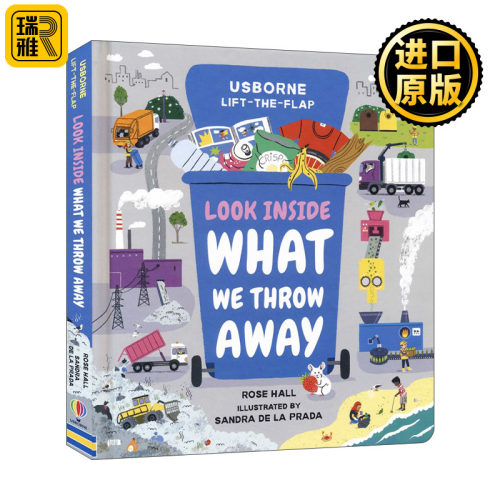 Usborne Look Inside What We Throw Away 揭秘我们扔掉的东西 看里面系列纸板翻翻书