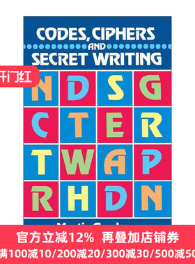 英文原版 Codes Ciphers and Secret Writing 趣味密码术与密写术 马丁·加德纳 英文版 进口英语原版书籍