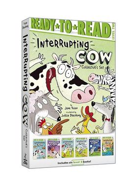 英文原版 Interrupting Cow Collector's Set 捣蛋牛6册盒装 笑话转折 Ready-to-Read Level 2 准备读分级阅读 进口英语原版书籍