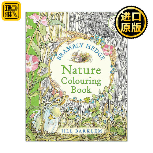 英文原版 Brambly Hedge Nature Colouring Book 野蔷薇村的故事 自然涂色书 儿童艺术画册 英文版 进口英语原版书籍