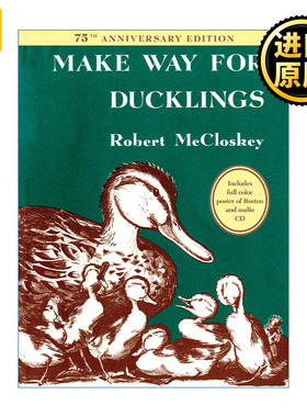 英文原版 Make Way for Ducklings 让路给小鸭子 75周年纪念精装收藏版 凯迪克金奖 Robert McCloskey