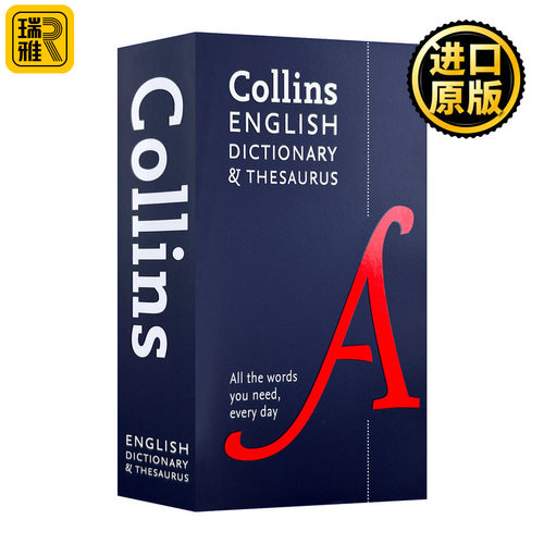 Collins English Dictionary and Thesaurus 柯林斯英语字典与同义词词典二合一 第6版 英文原版